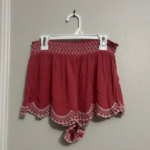 Forever 21 Salmon Pink Floral Shorts Women’s Size Medium
